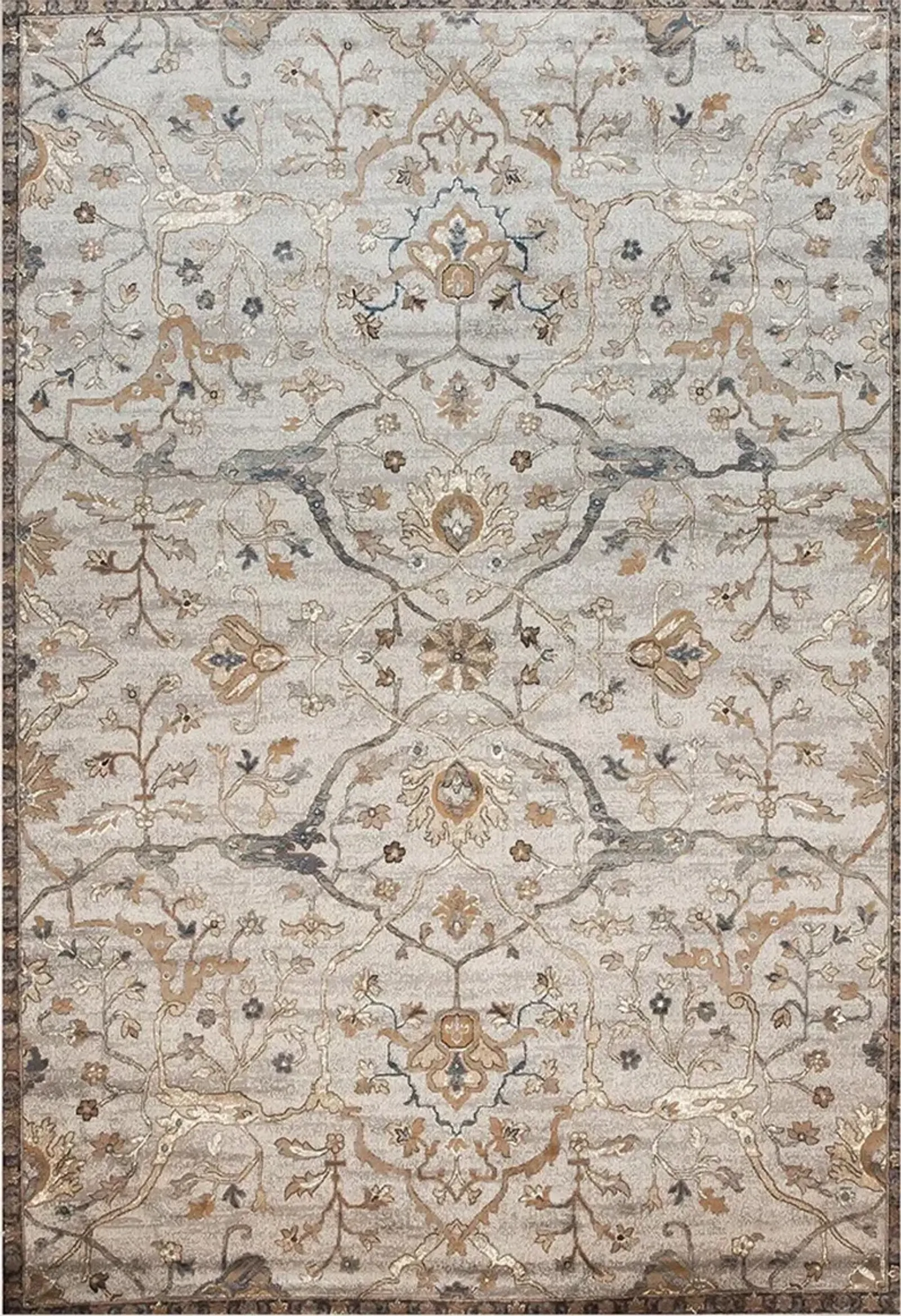 Sonoma 5 x 8 Traditional Ivory and Blue Rug