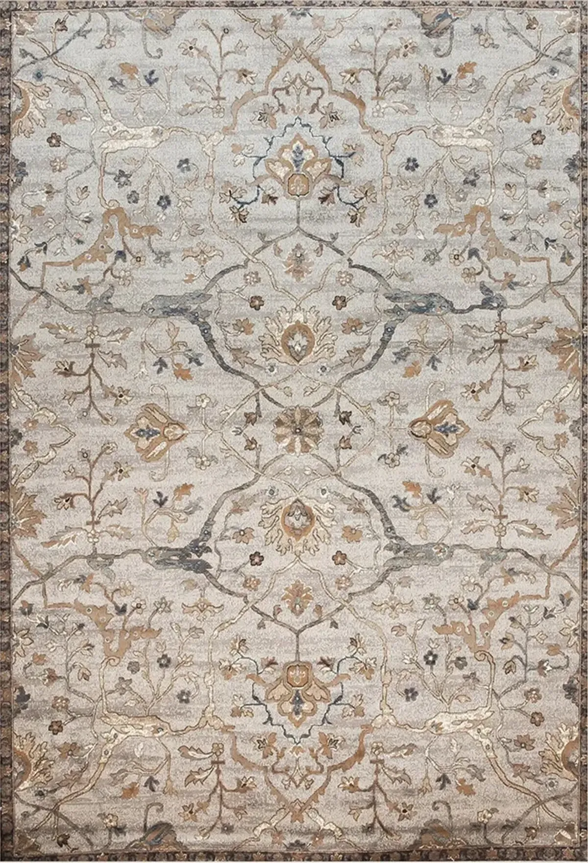 Sonoma 8 x 11 Traditional Ivory and Blue Rug