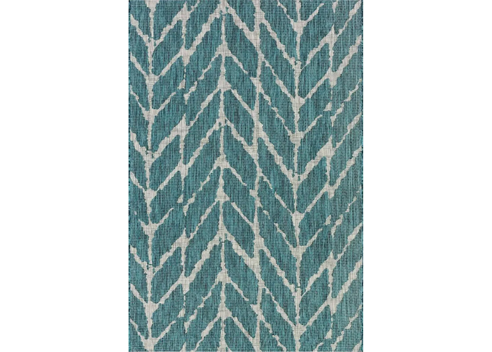 Isle 5 x 8 Medium Teal and Gray Indoor-Outdoor Rug