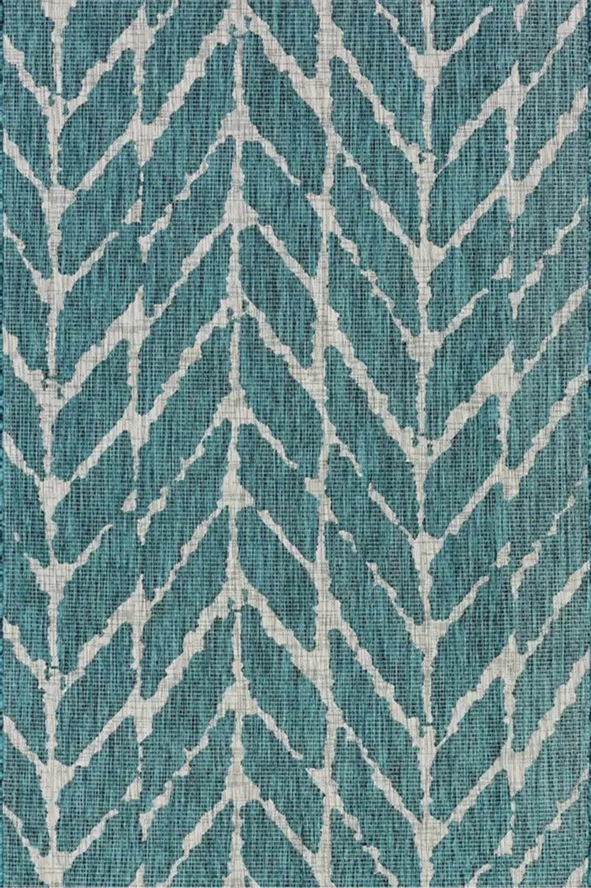 Isle 5 x 8 Medium Teal and Gray Indoor-Outdoor Rug