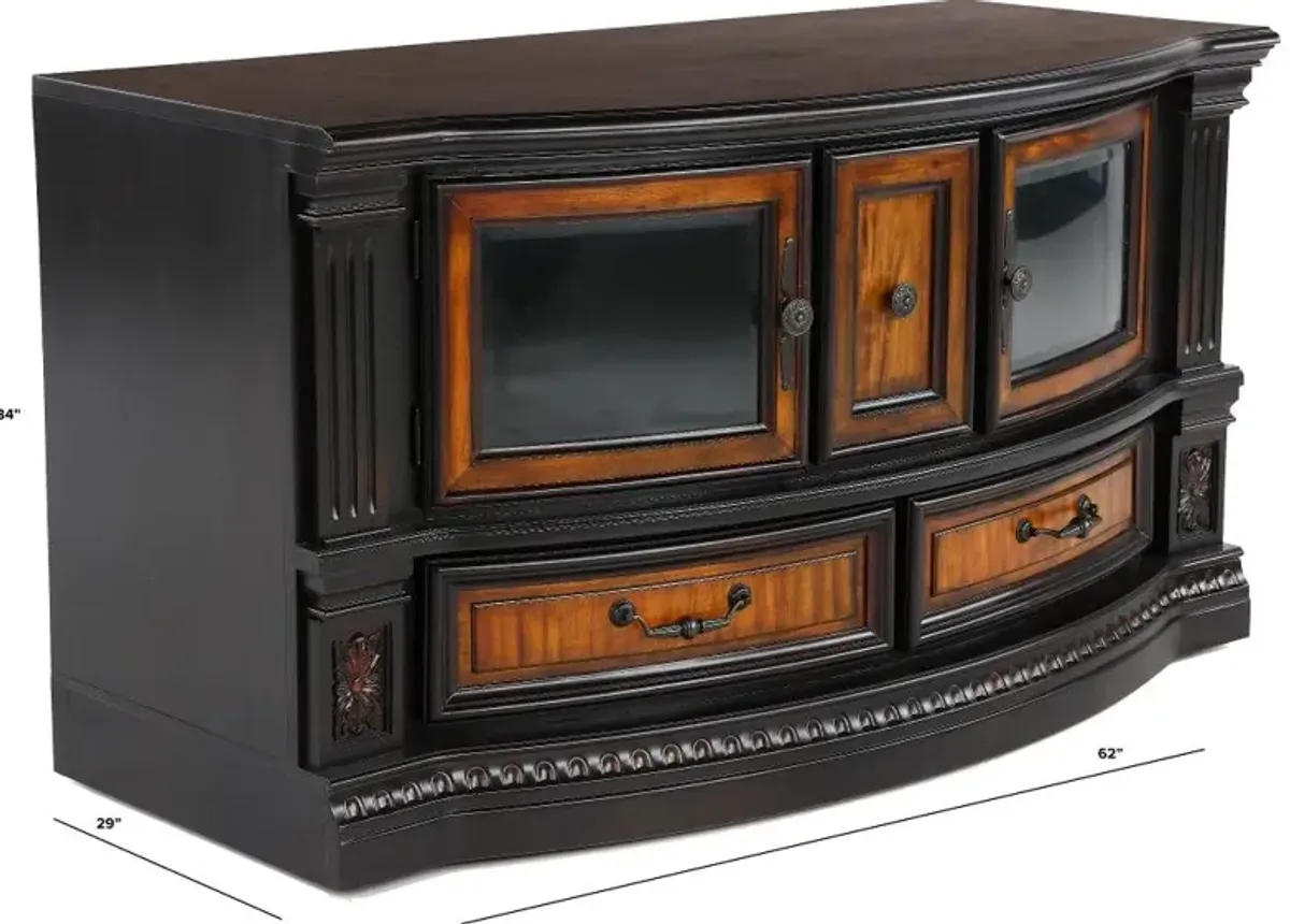 Grand Estates Brown 62" TV Stand