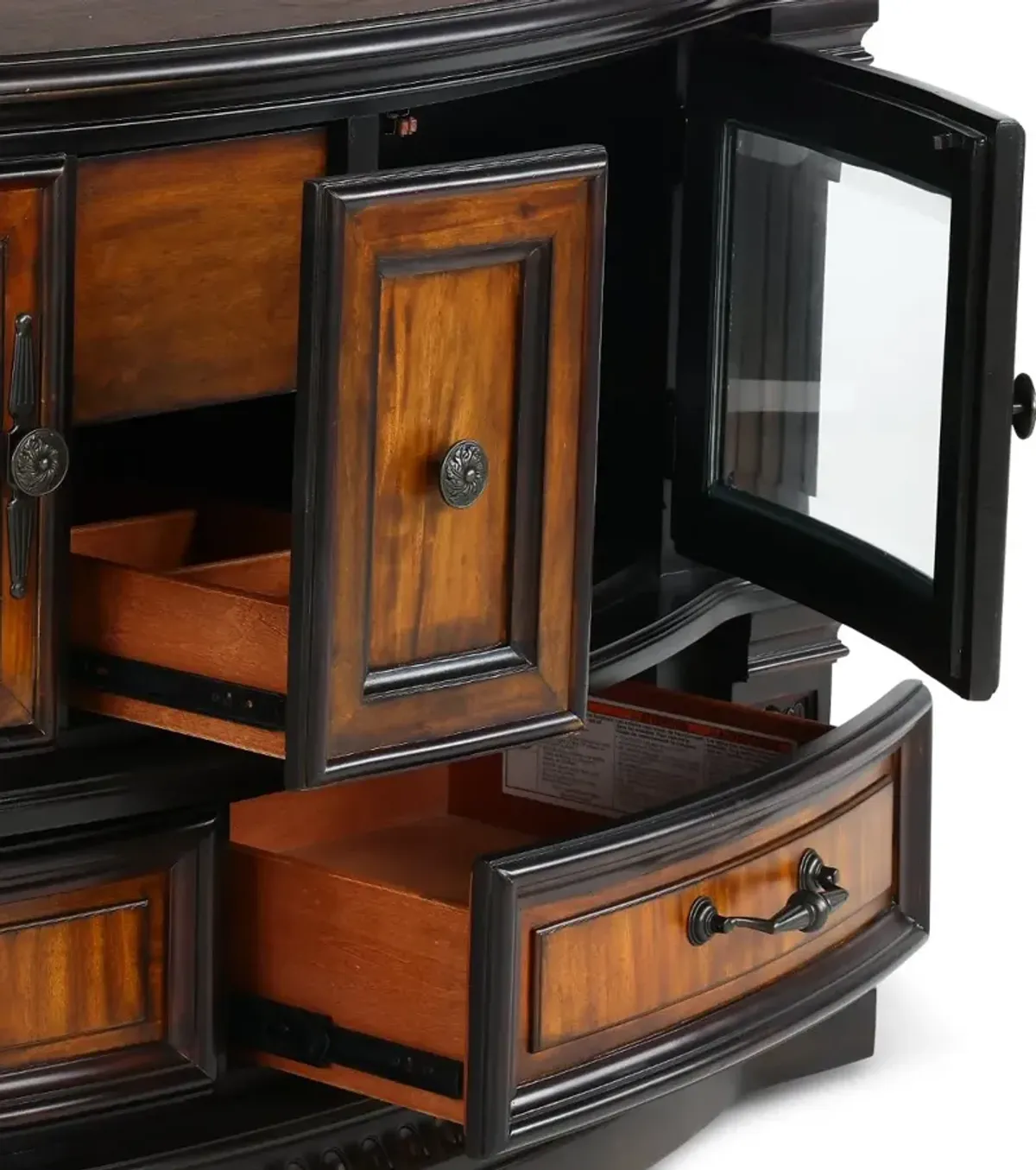 Grand Estates Brown 6 Piece Entertainment Center