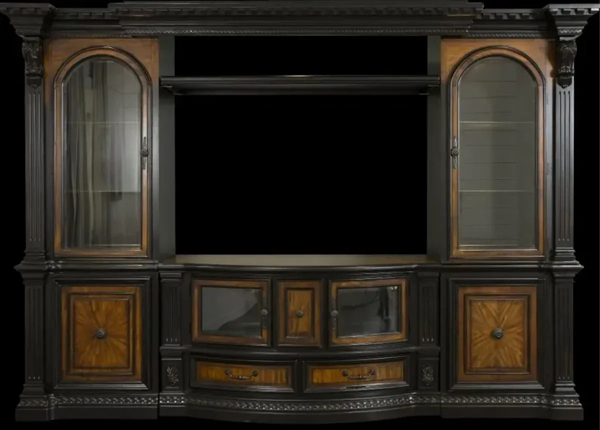 Grand Estates Brown 6 Piece Entertainment Center