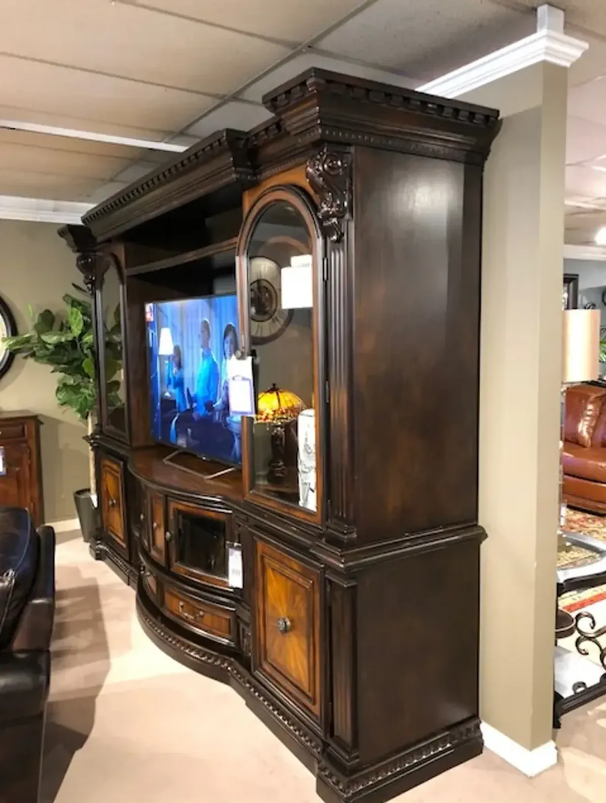 Grand Estates Brown 6 Piece Entertainment Center