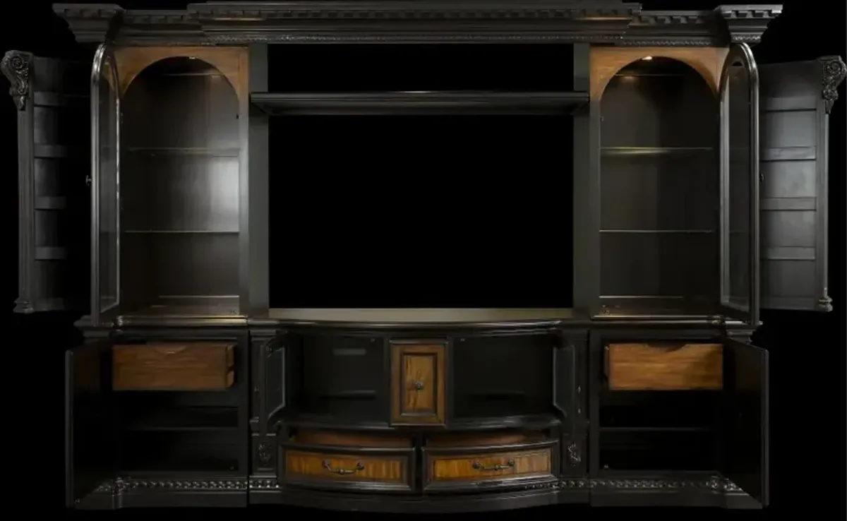 Grand Estates Brown 6 Piece Entertainment Center