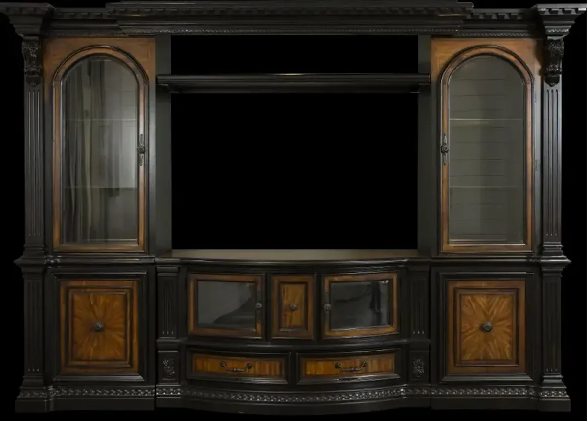Grand Estates Brown 6 Piece Entertainment Center
