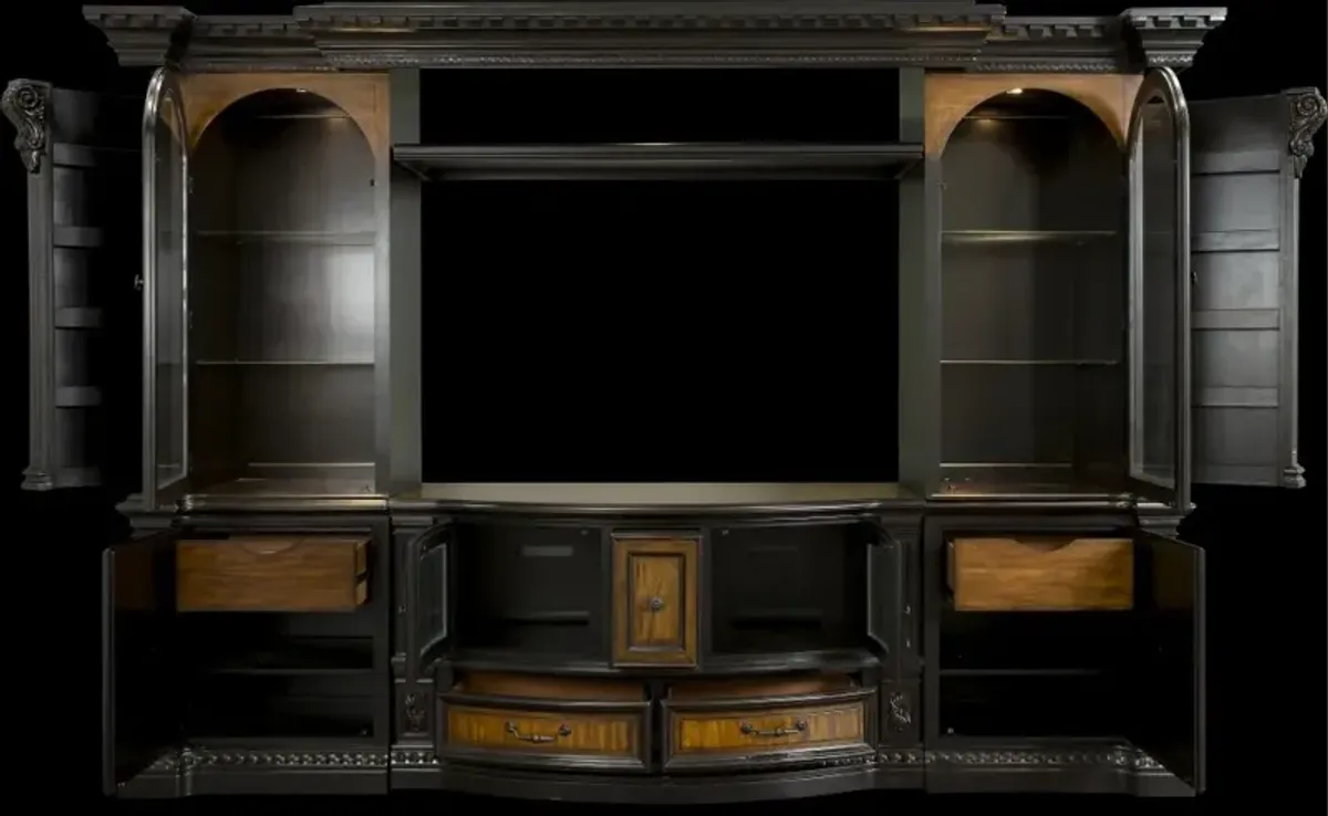 Grand Estates Brown 6 Piece Entertainment Center