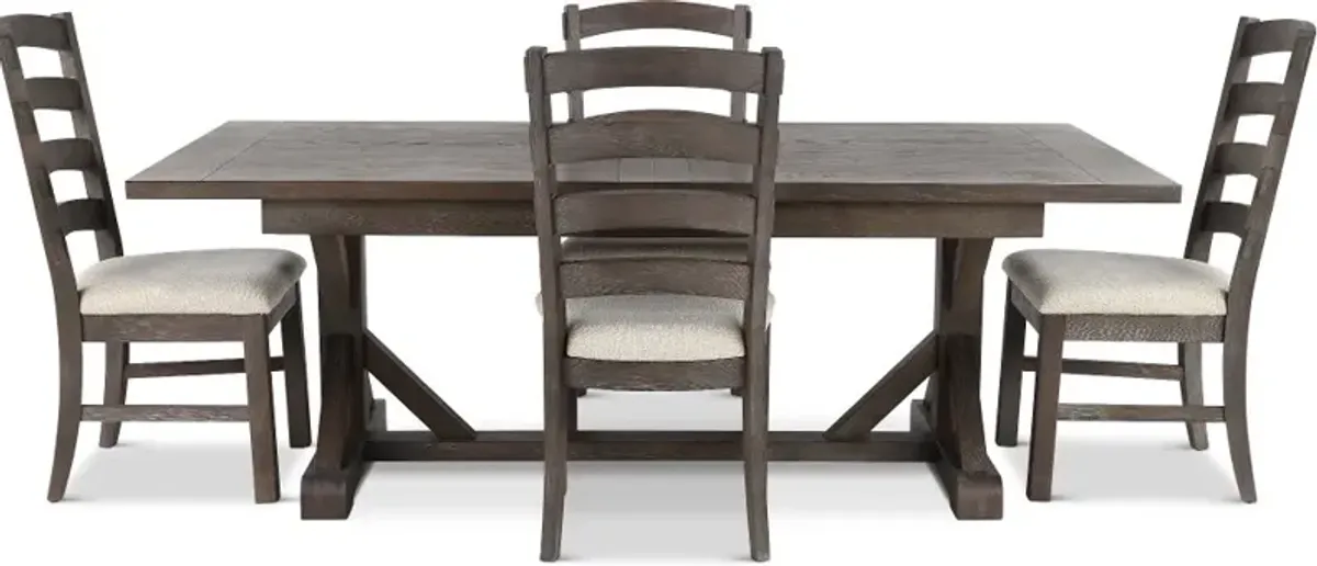 Paladin Charcoal 5 Piece Dining Set