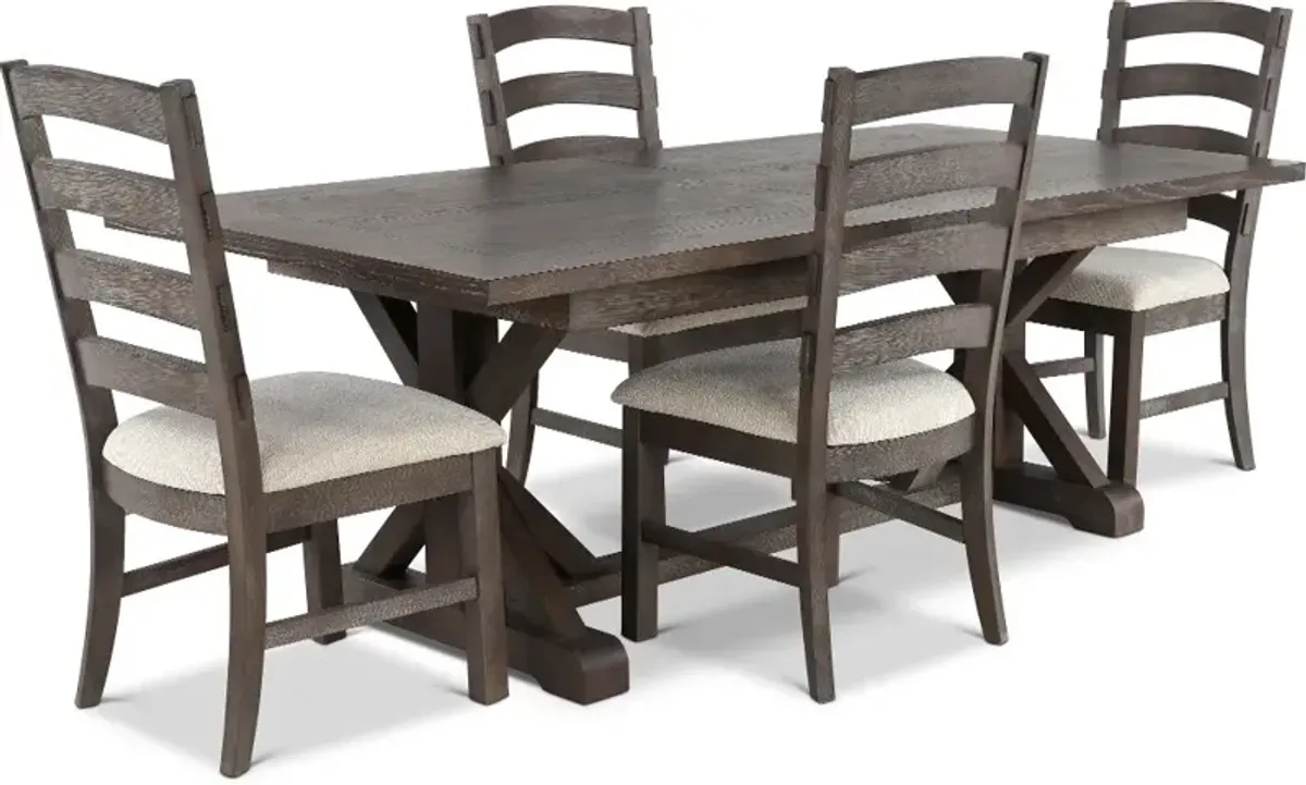 Paladin Charcoal 5 Piece Dining Set