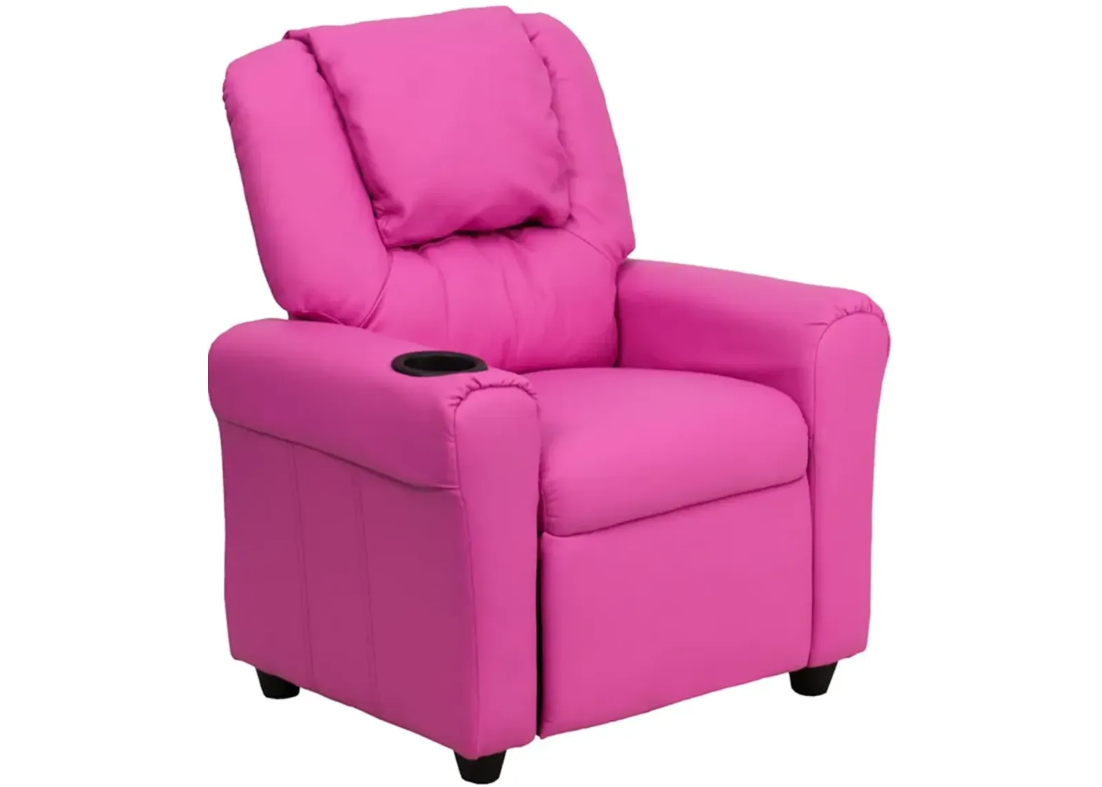 Mini Me Kids Hot Pink Recliner with Cup Holder