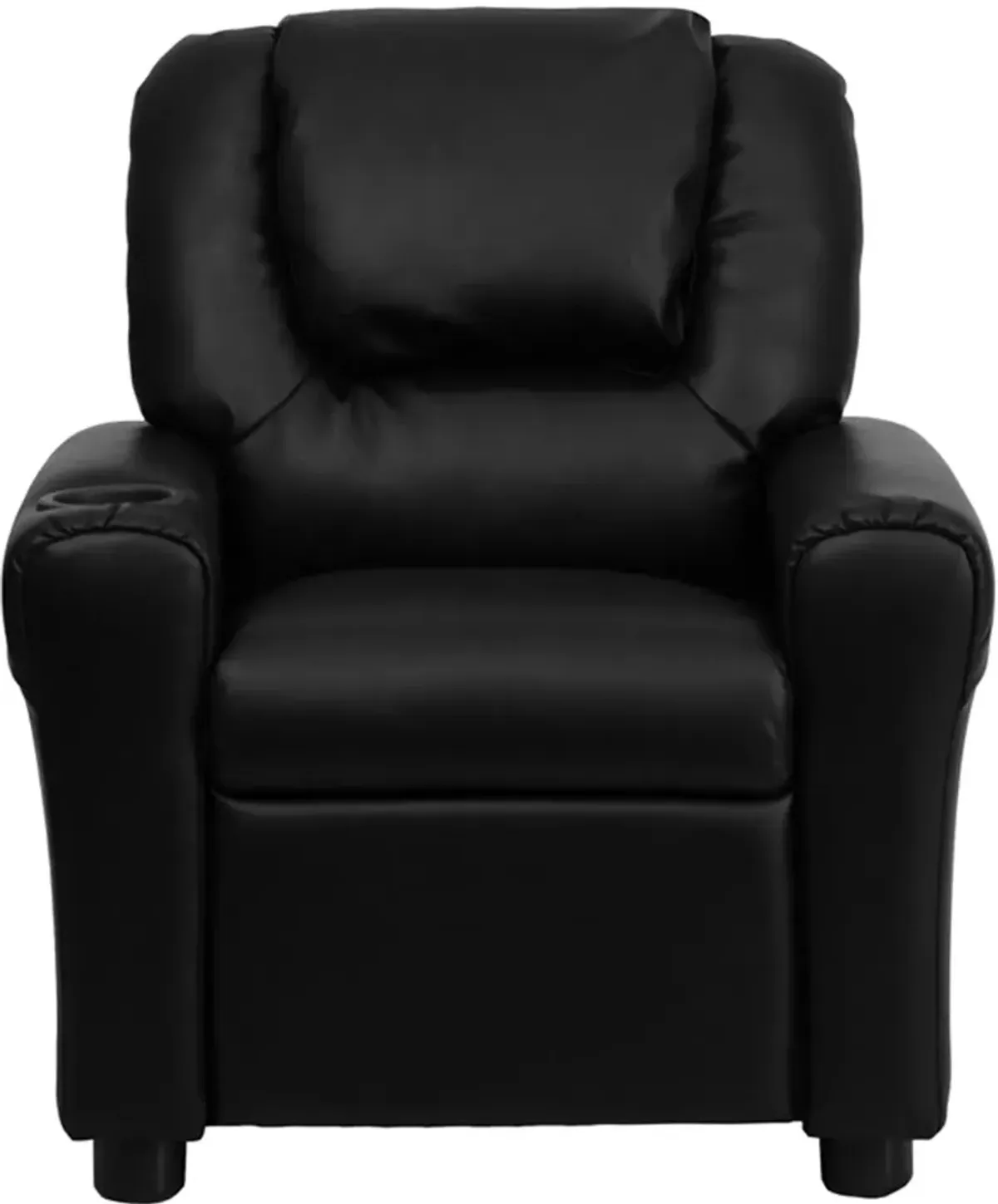 Mini Me Kids Black Recliner with Cup Holder