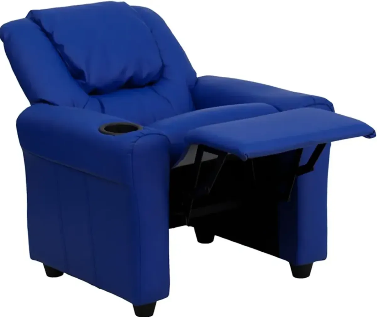 Mini Me Kids Blue Recliner with Cup Holder