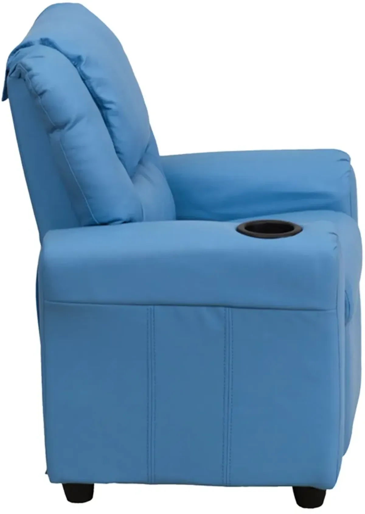 Mini Me Kids Light Blue Recliner with Cup Holder