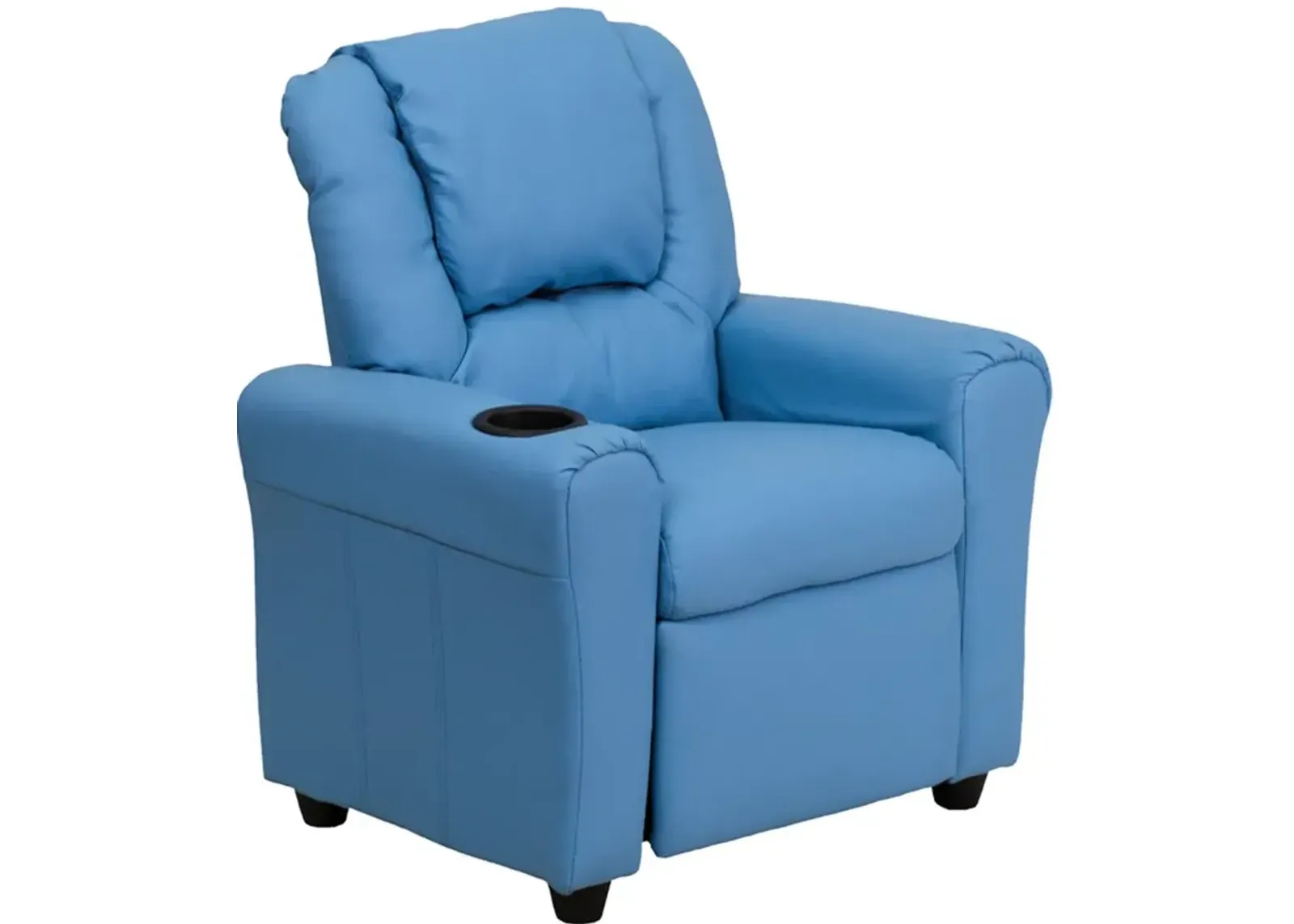 Mini Me Kids Light Blue Recliner with Cup Holder