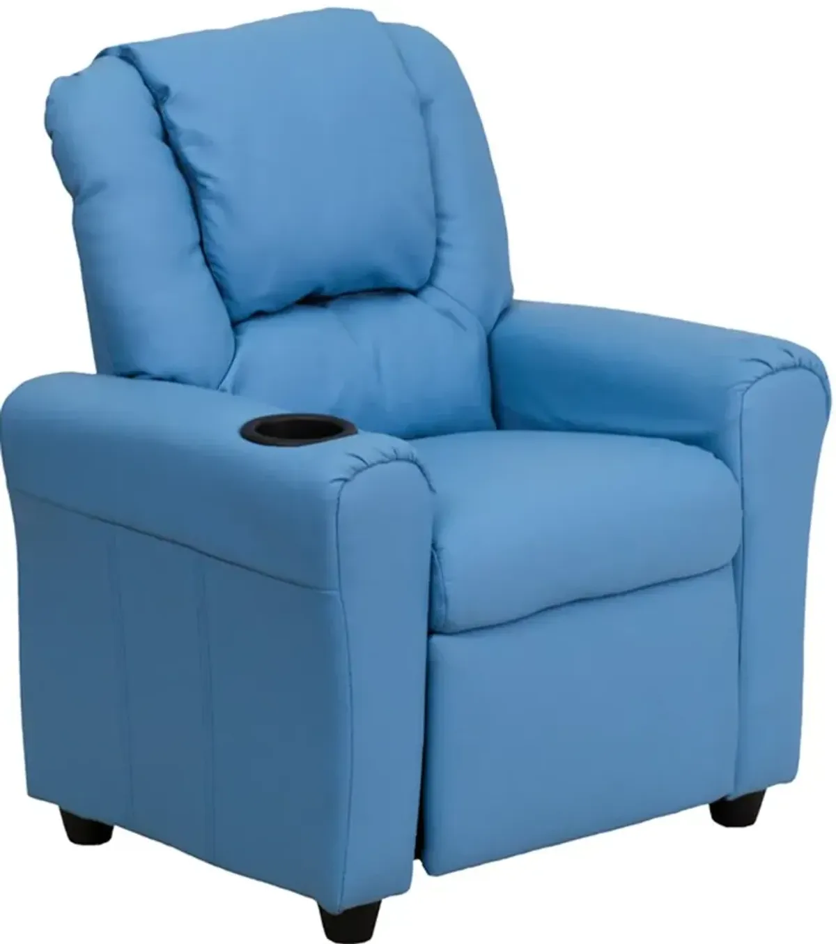 Mini Me Kids Light Blue Recliner with Cup Holder