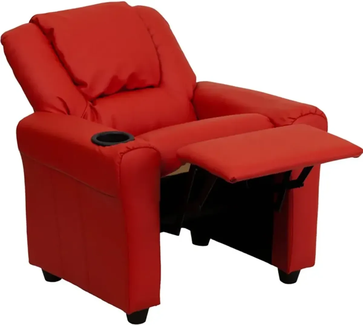 Mini Me Kids Red Recliner with Cup Holder