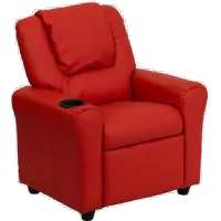 Mini Me Kids Red Recliner with Cup Holder