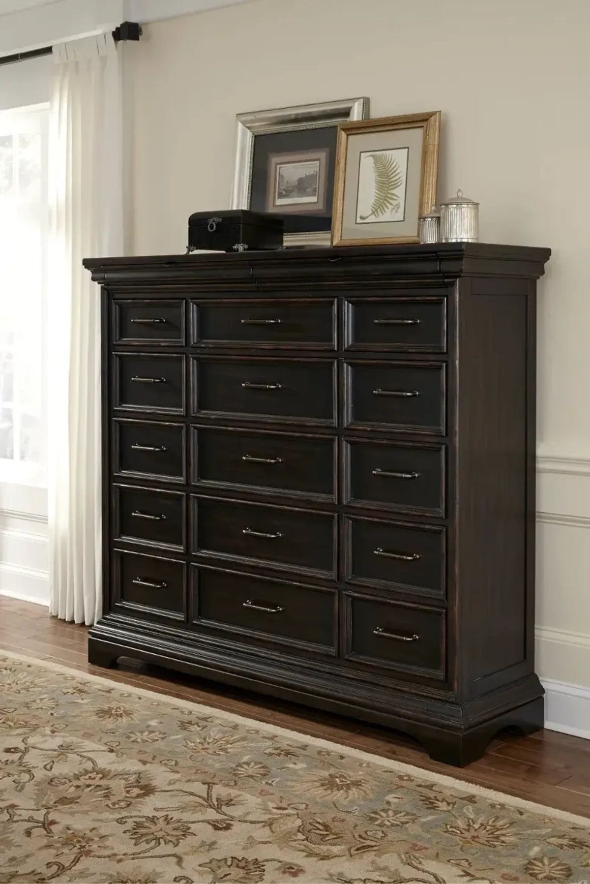 Caldwell Dark Brown Large Chest of Drawers