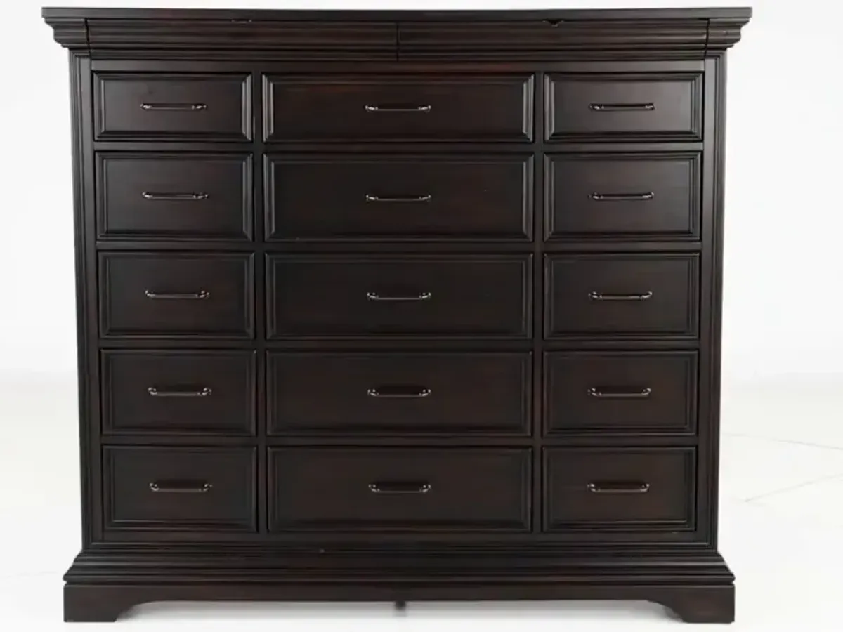 Caldwell Dark Brown Large Chest of Drawers