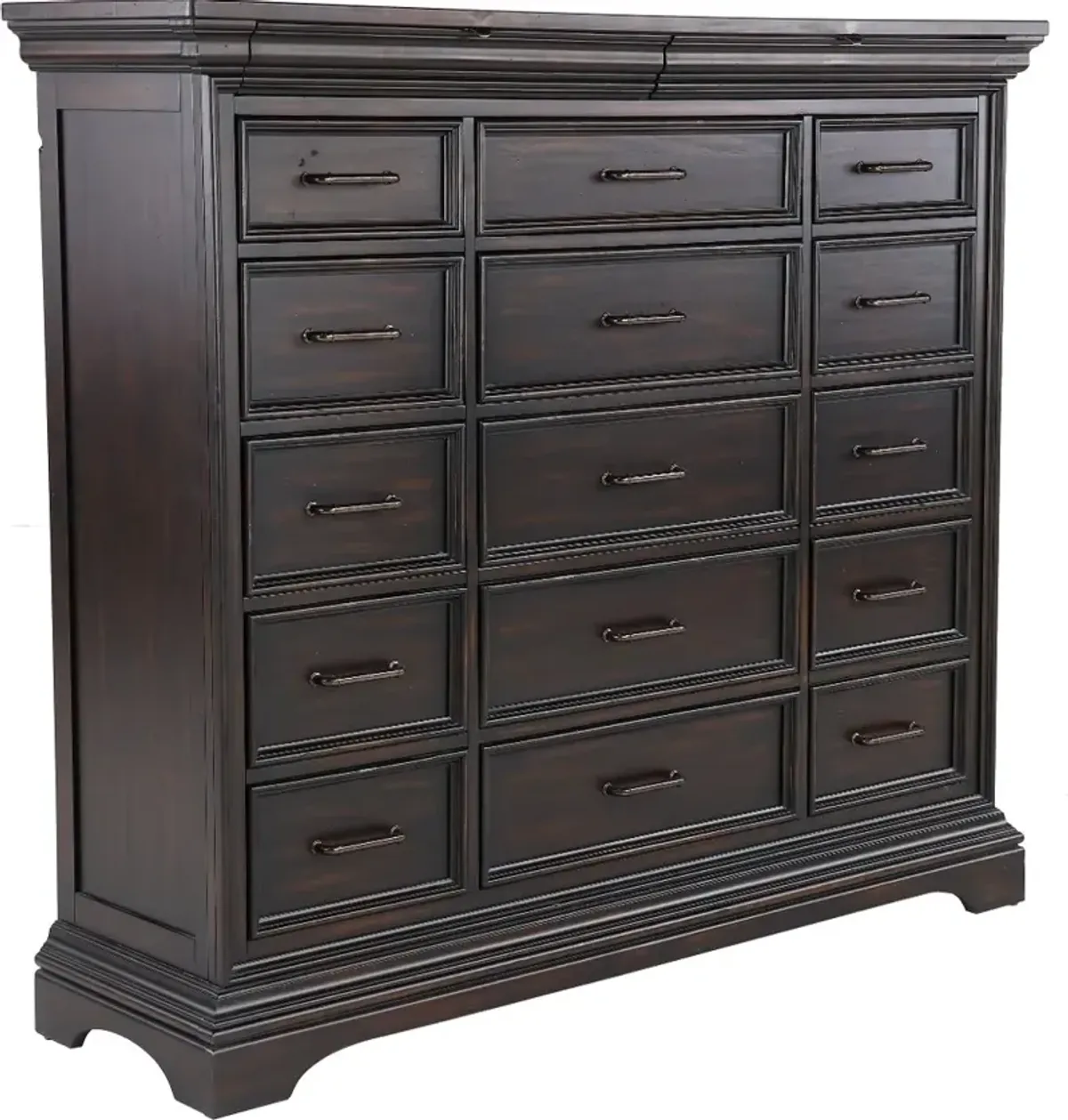 Caldwell Dark Brown Large Chest of Drawers