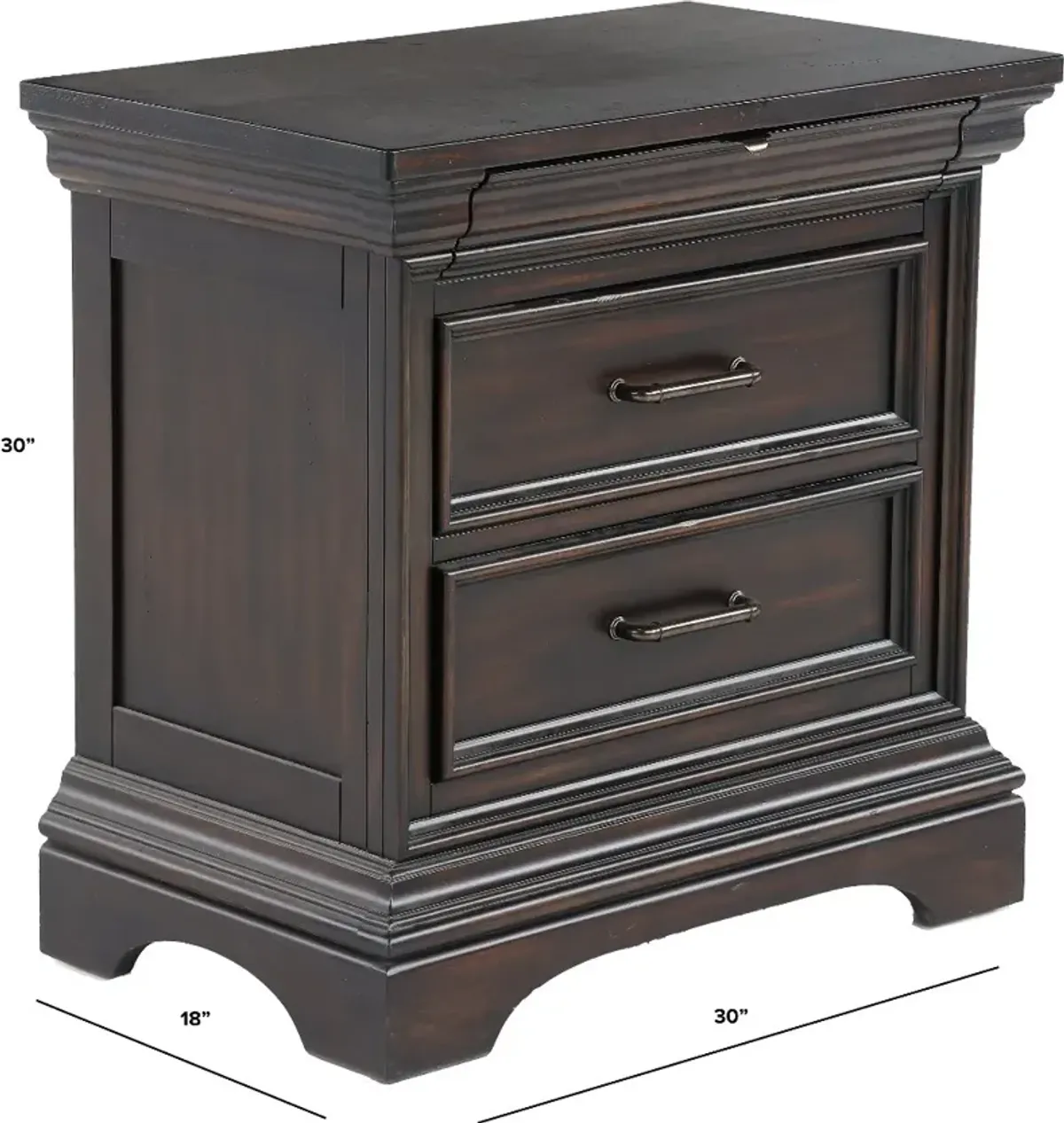 Caldwell Dark Brown Nightstand