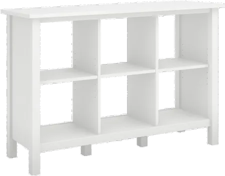 Broadview Pure White 6 Cube Storage Bookcase - Bush Furniture