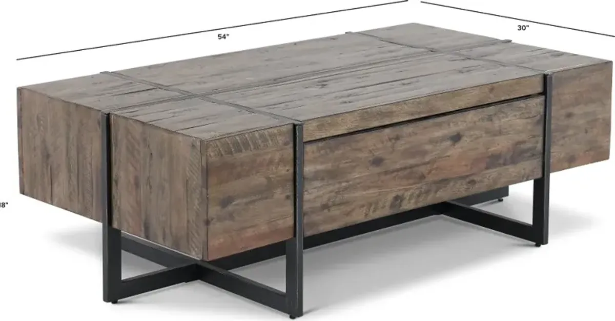 Modern Timber Brown Wood Coffee Table