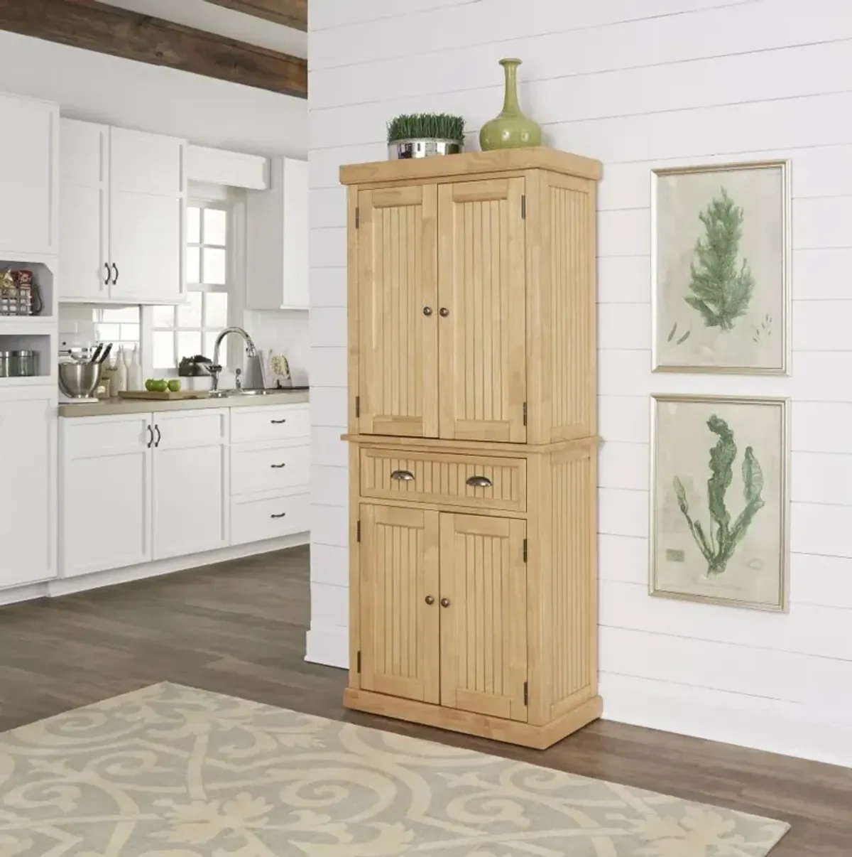 Nantucket Natural Maple Tall Storage Pantry