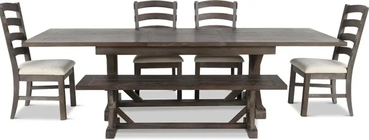 Paladin Charcoal 6 Piece Dining Set