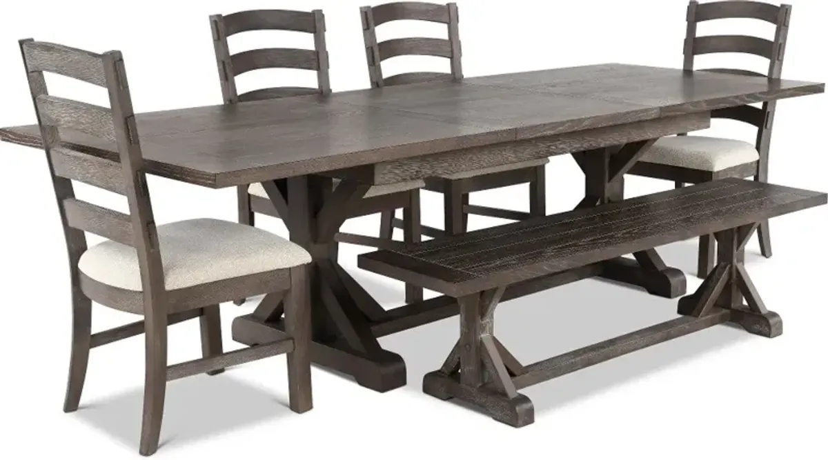 Paladin Charcoal 6 Piece Dining Set