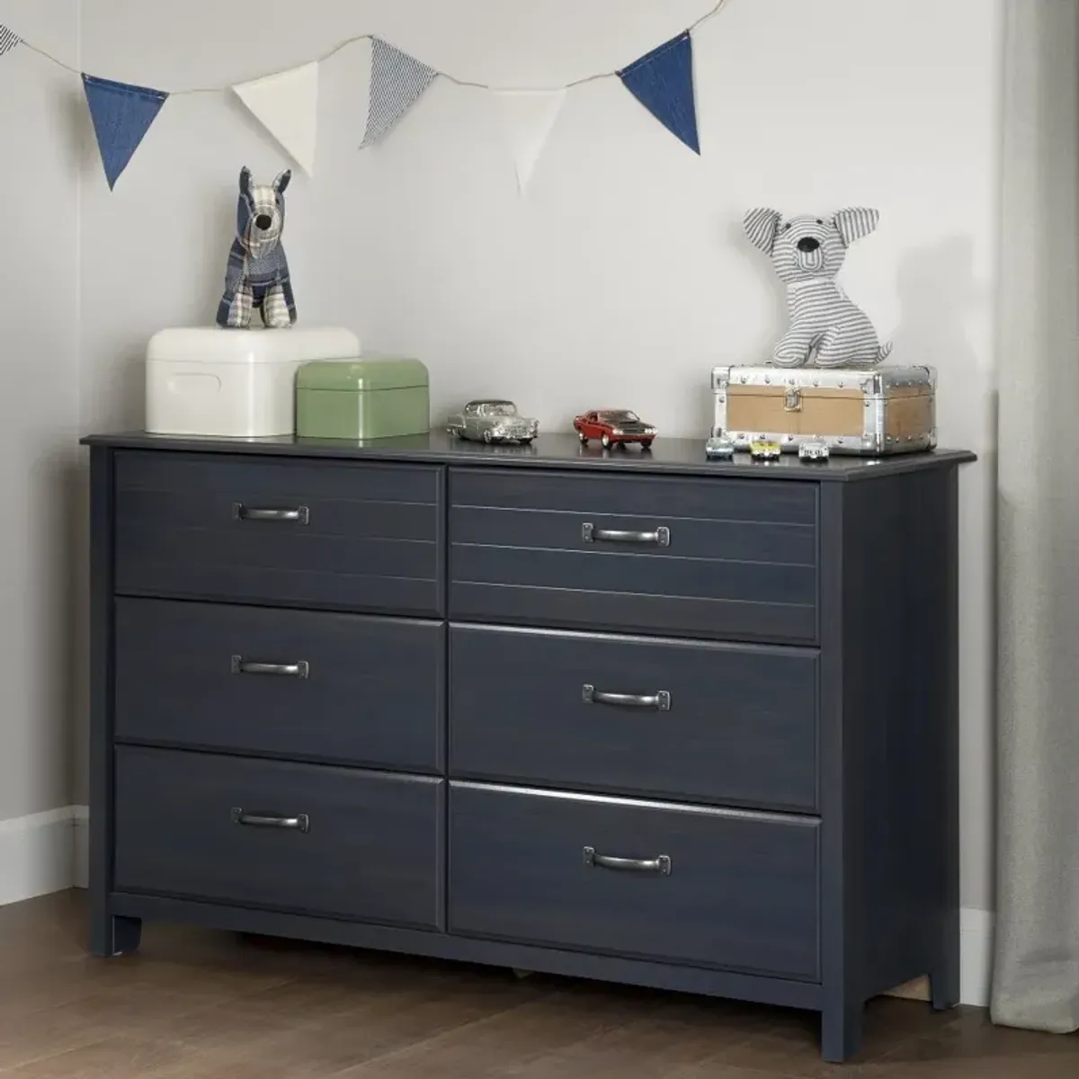 Ulysses Blue 6-Drawer Double Dresser - South Shore