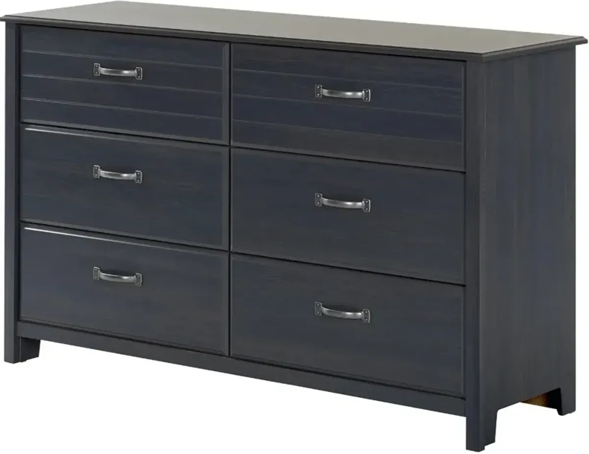 Ulysses Blue 6-Drawer Double Dresser - South Shore