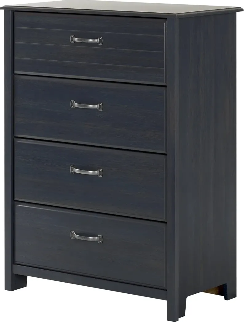 Ulysses Blue 4-Drawer Chest - South Shore