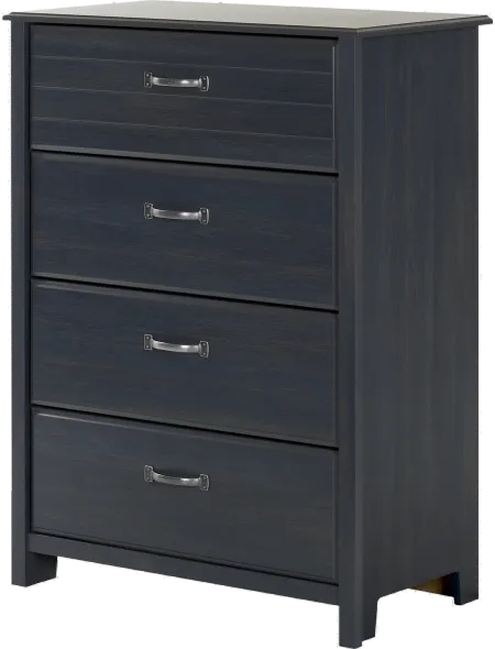 Ulysses Blue 4-Drawer Chest - South Shore