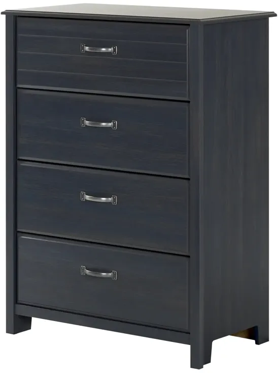 Ulysses Blue 4-Drawer Chest - South Shore