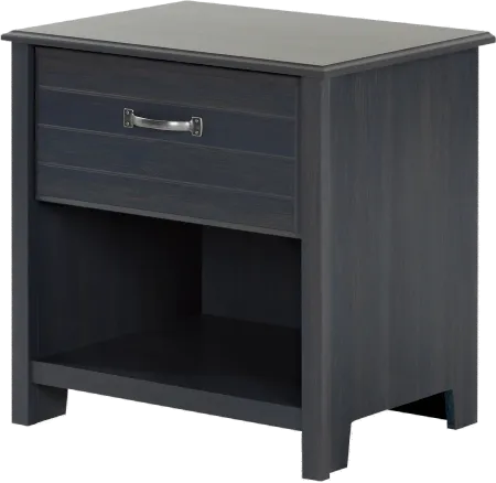Ulysses Blue 1-Drawer Nightstand - South Shore