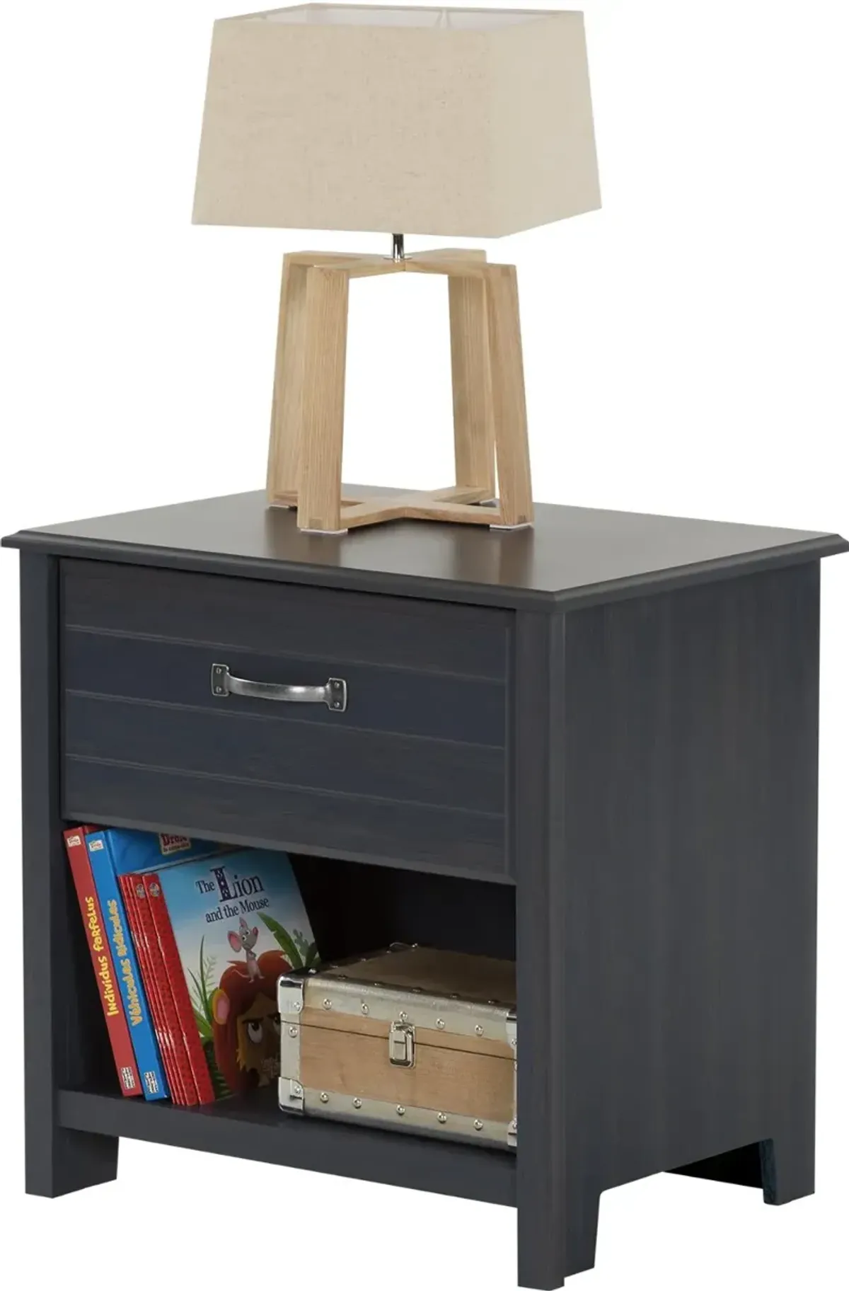 Ulysses Blue 1-Drawer Nightstand - South Shore