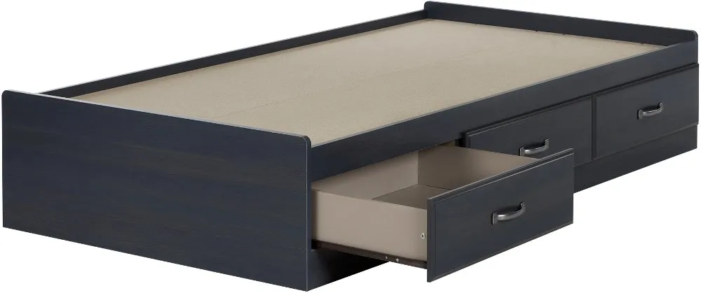 Ulysses Blue Twin 3-Drawer Mates Bed - South Shore