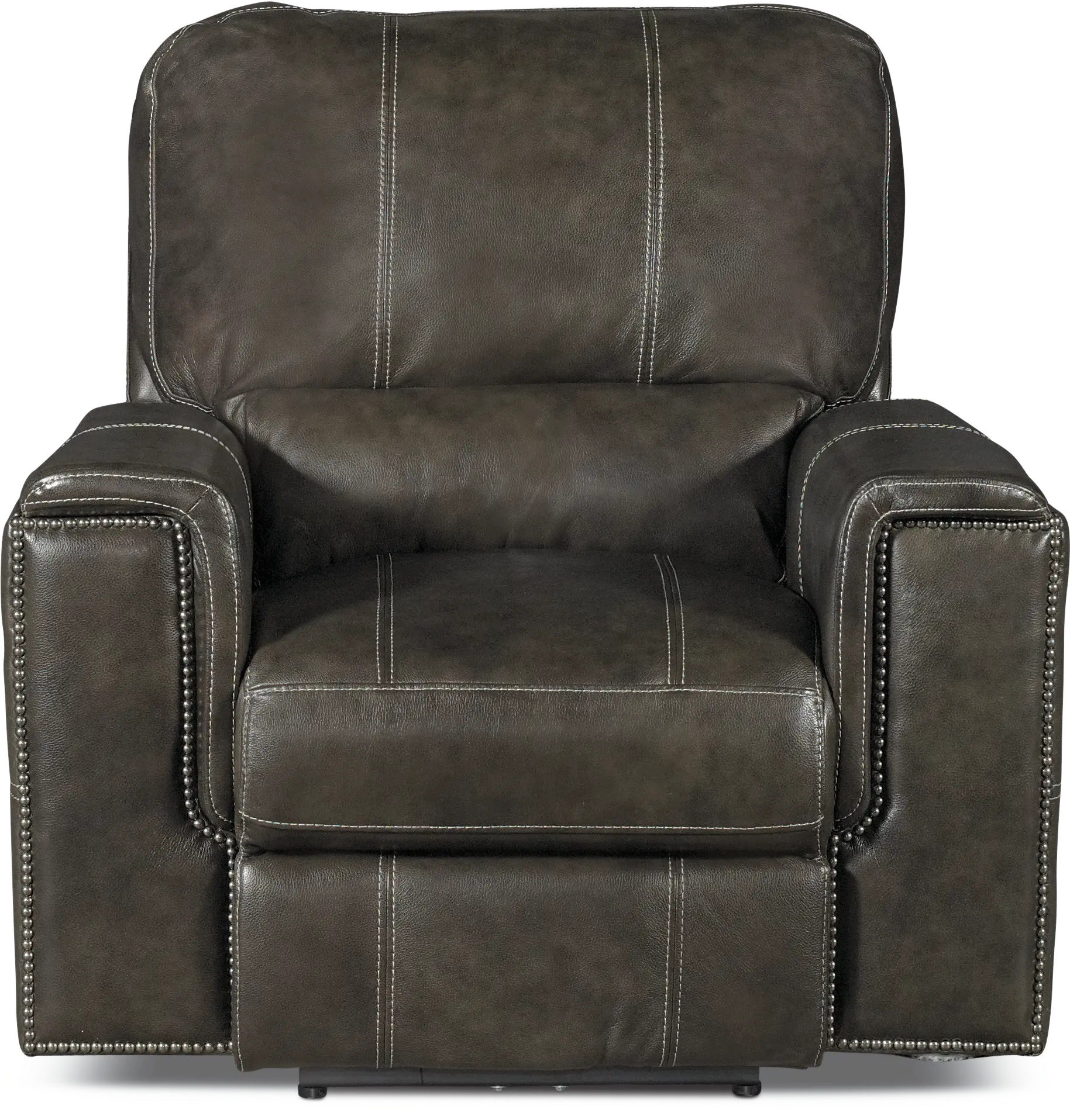 Slinger Twilight Charcoal Gray Leather-Match Power Recliner