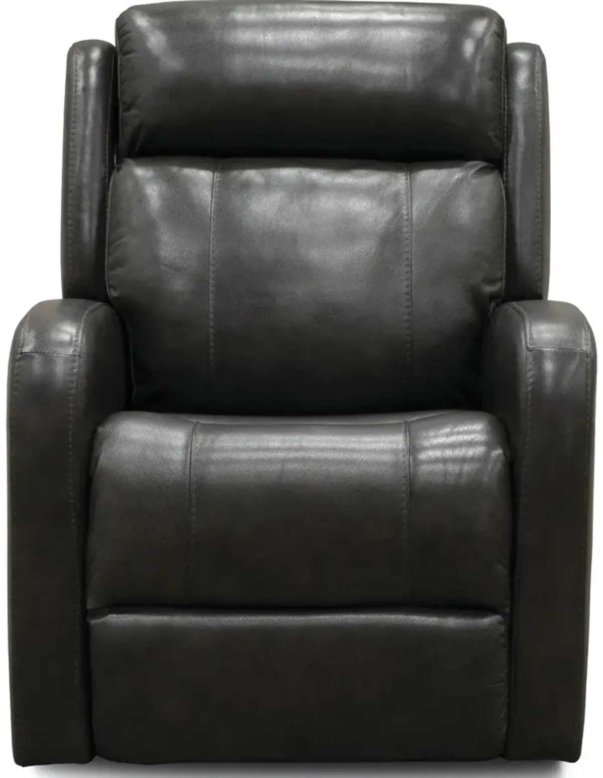 Blair Gray Leather-Match Power Swivel Glider Recliner