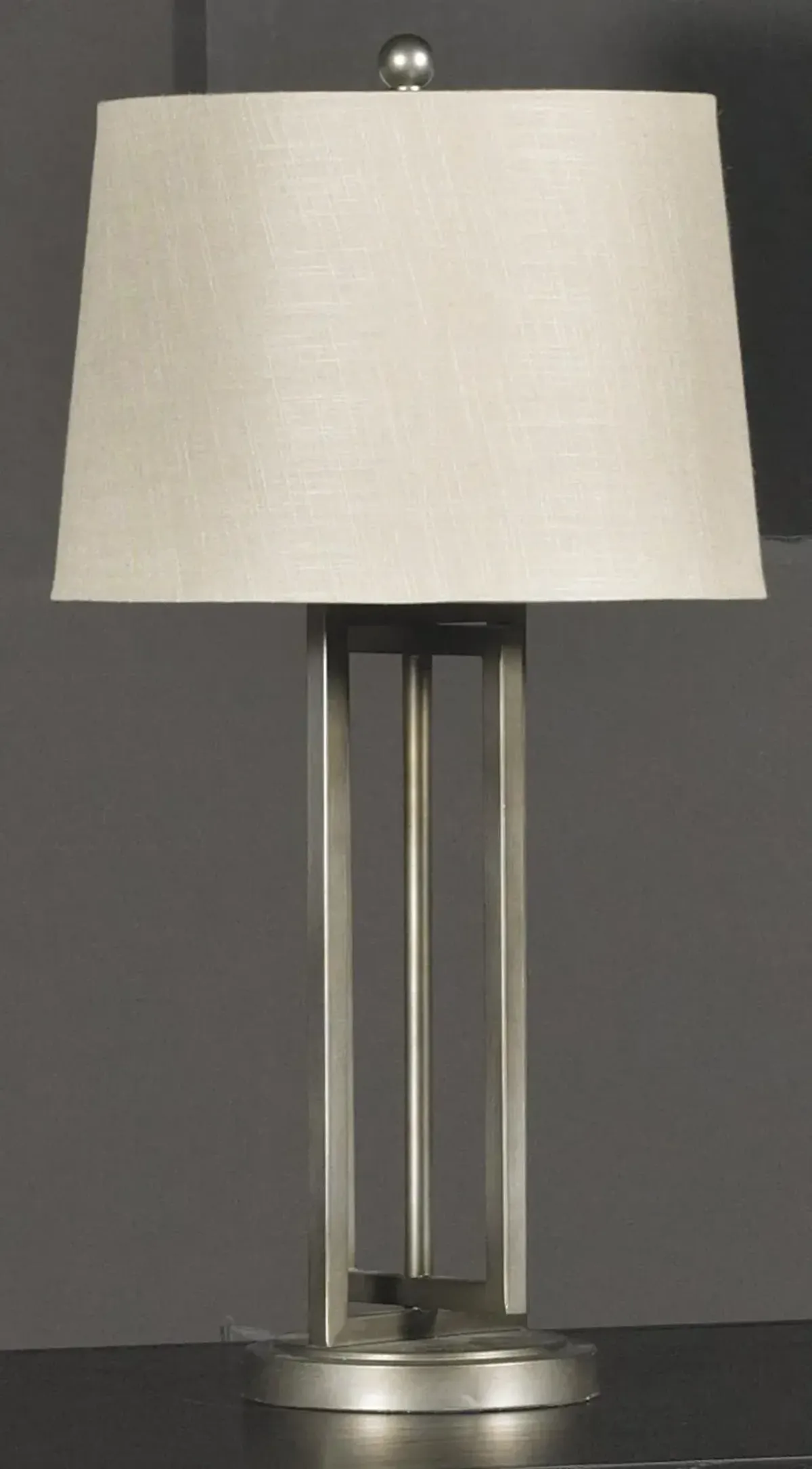 Dark Silver Metal Table Lamp