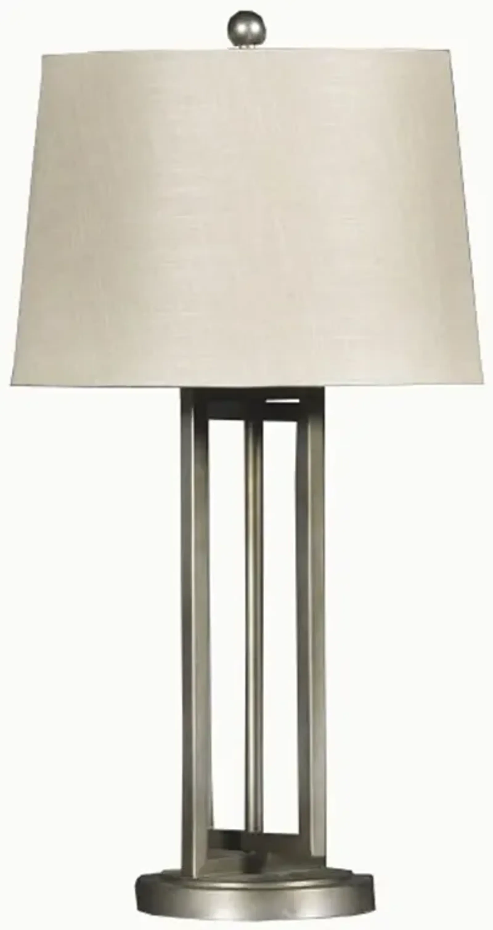 Dark Silver Metal Table Lamp