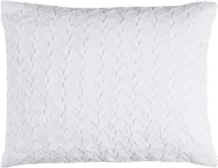 White Standard Sham - Carly Bedding Collection