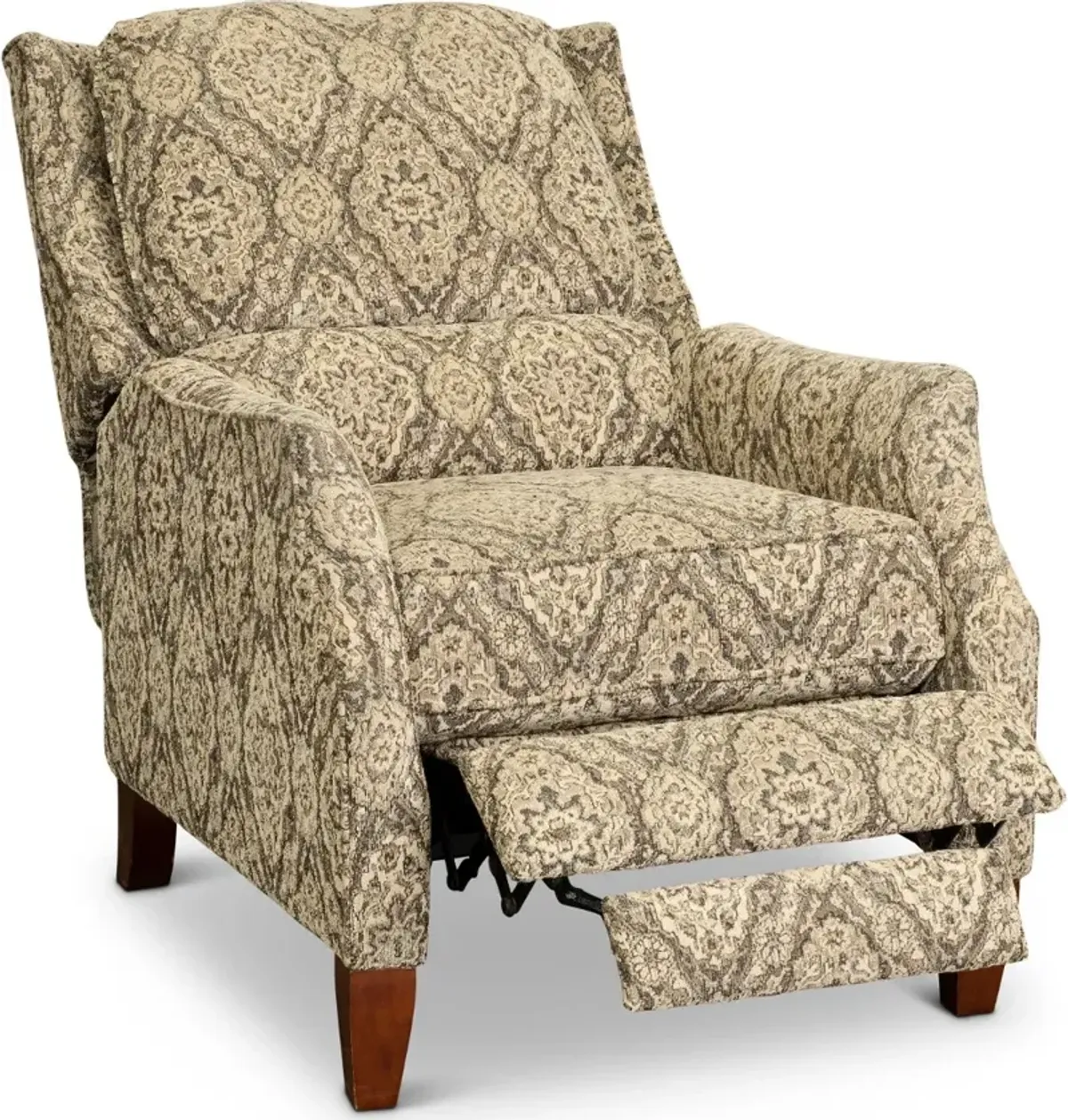 Sandlewood Beige High-Leg Pushback Recliner