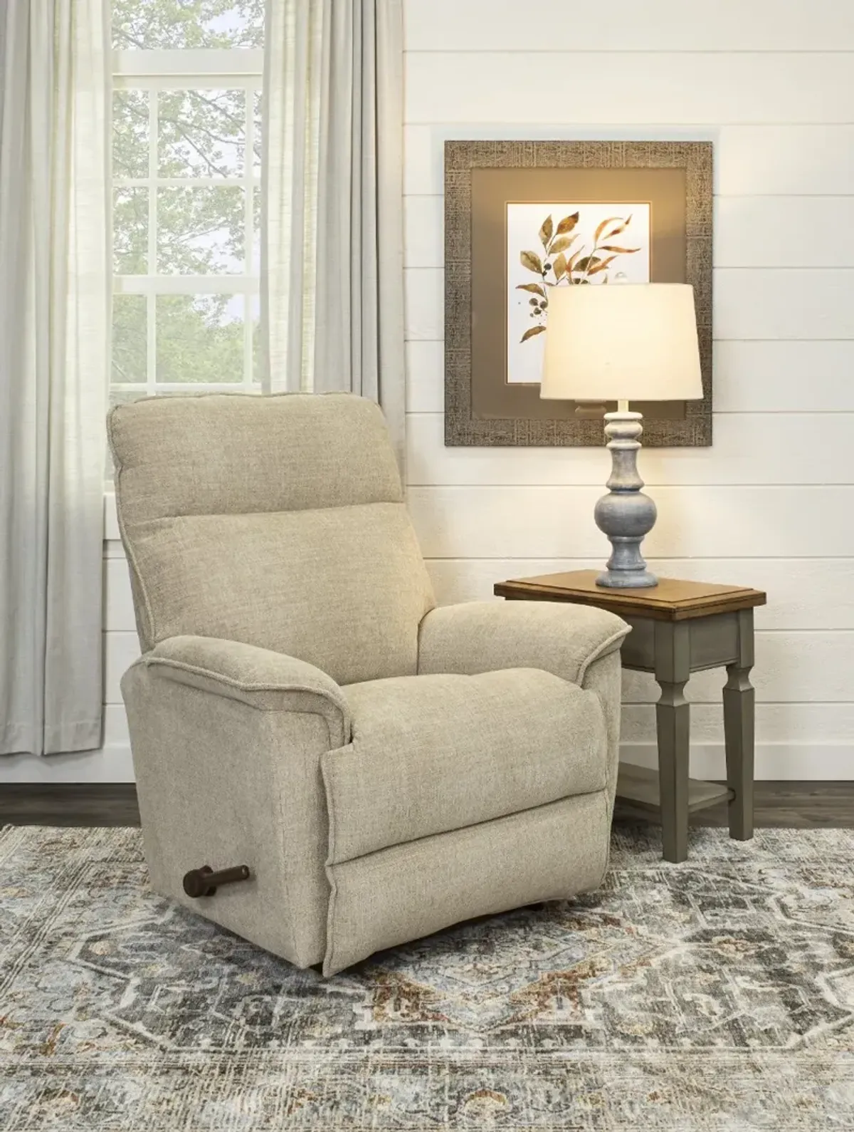 Jay Victorious Barley Tan Manual Rocker Recliner