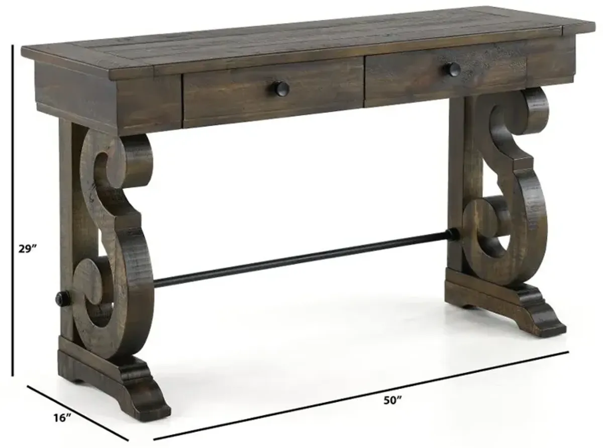 Ballamy Weathered Pine Console Table