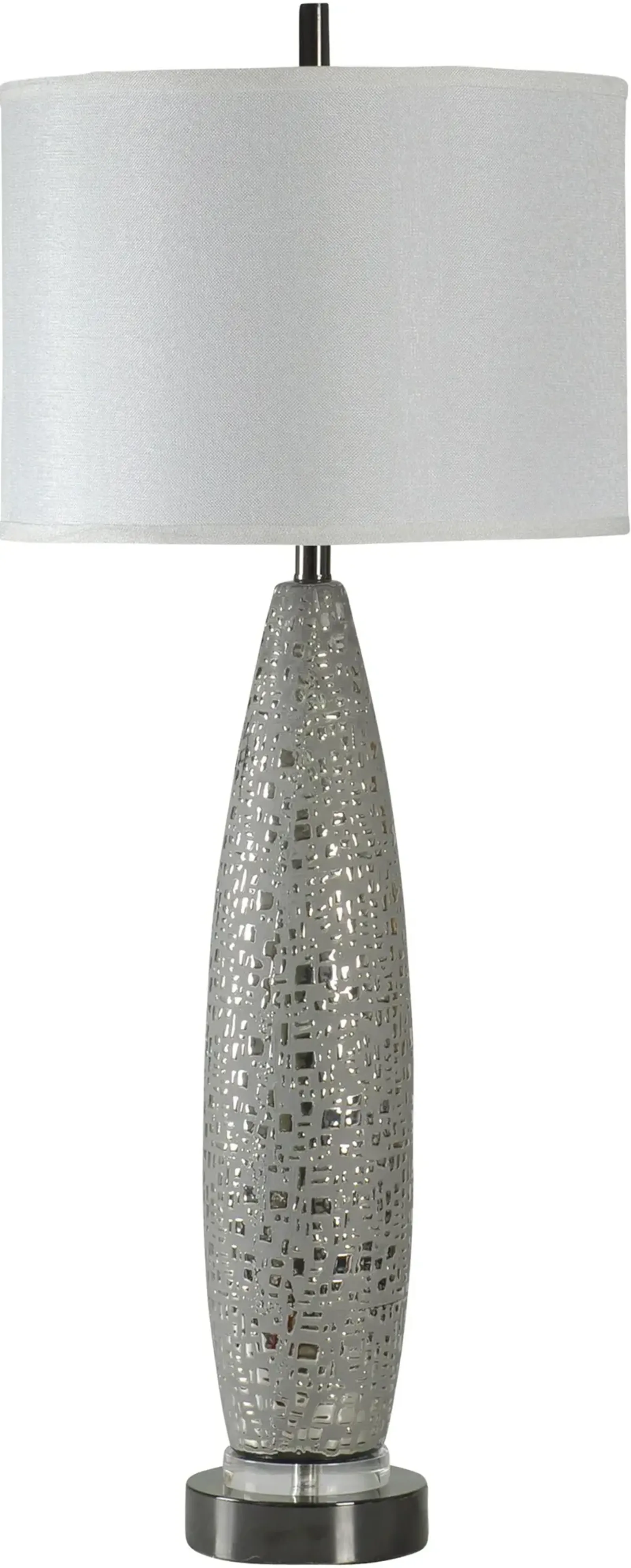 Metallic Ceramic Table Lamp with Acrylic Base