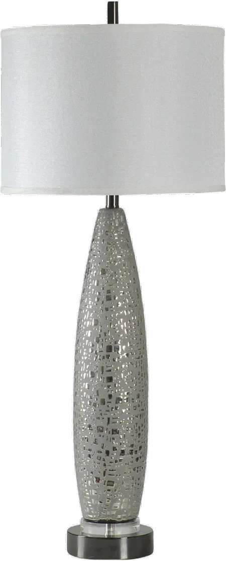 Metallic Ceramic Table Lamp with Acrylic Base