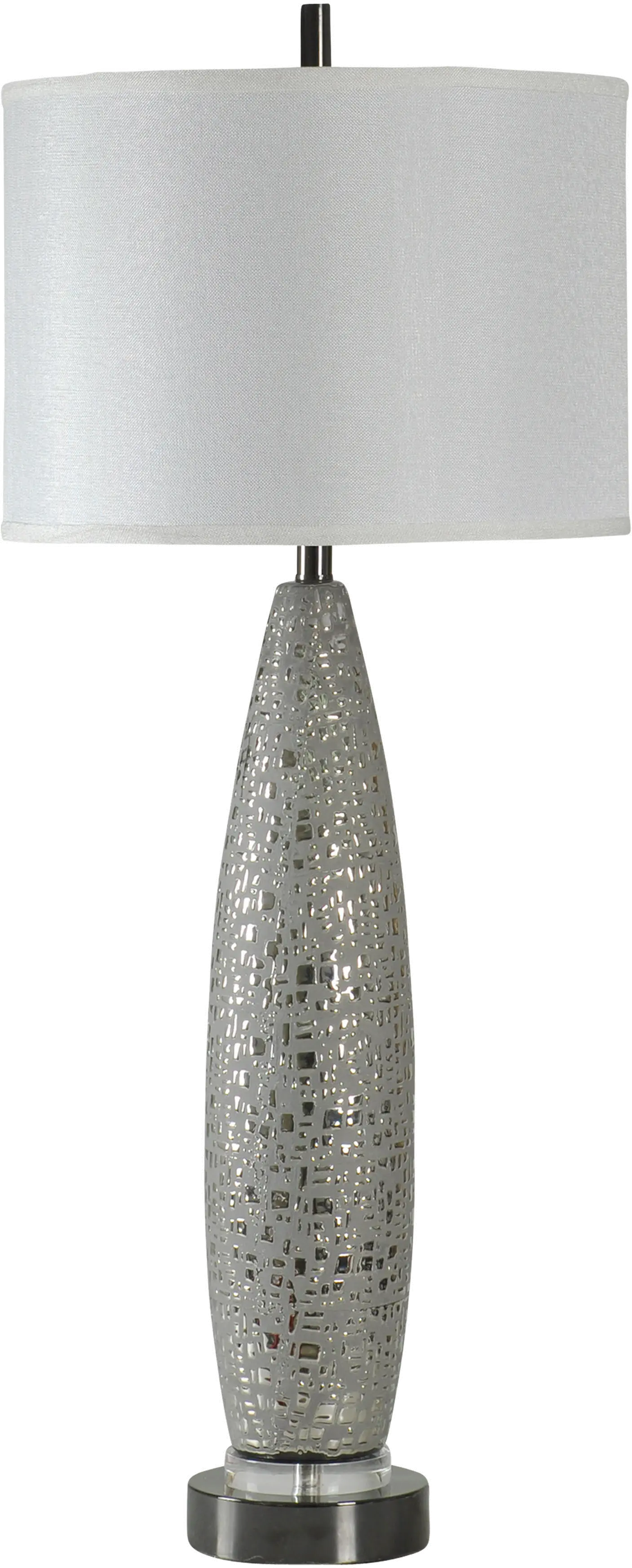 Metallic Ceramic Table Lamp with Acrylic Base