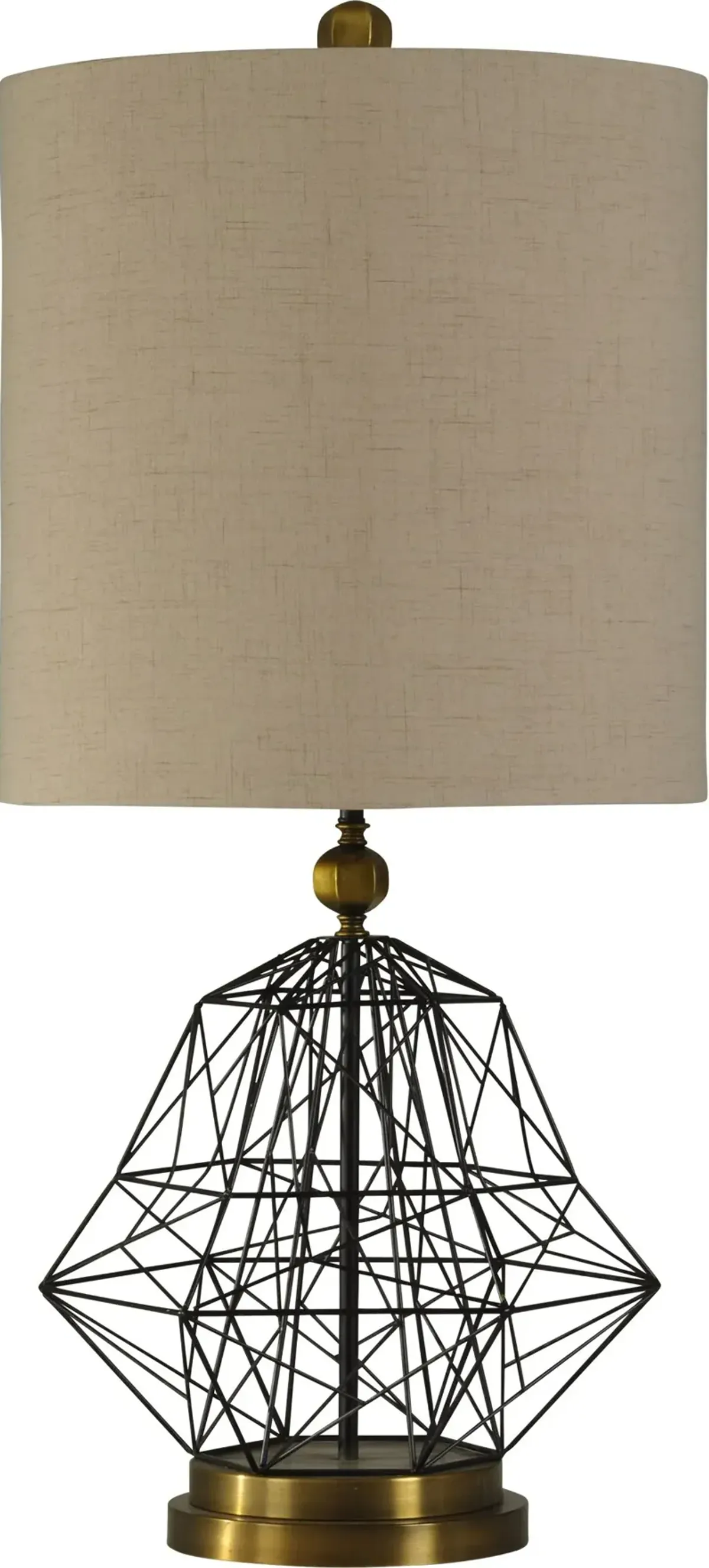 Satin Black and Hawthorne Gold Table Lamp